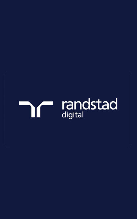 Wit Randstad Digital-logo op een donkerblauwe achtergrond.