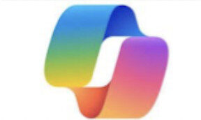 Kleurrijk, lintvormig logo met een regenboogverloop dat een gedraaide lus vormt op een witte achtergrond.